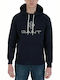 Gant Sweatshirt with Hood Navy Blue