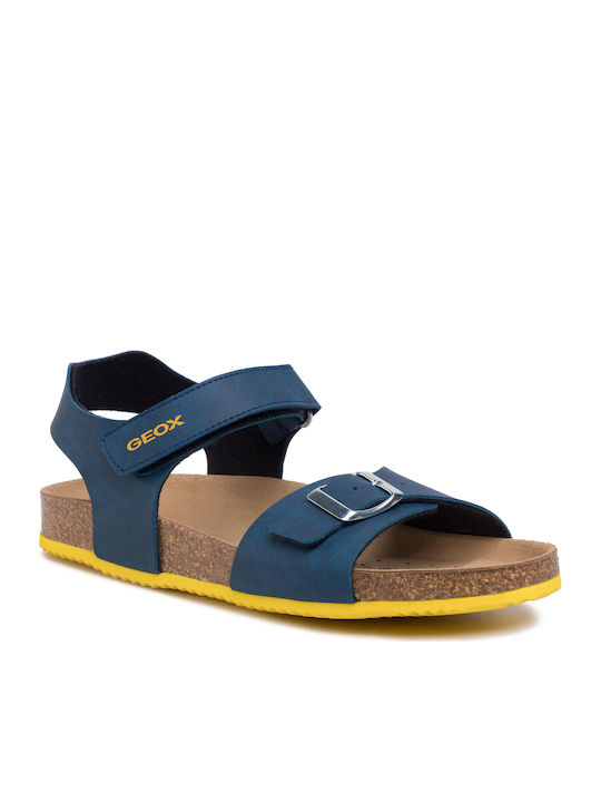 Geox Παιδικά Πέδιλα Ghita Ανατομικά Navy Μπλε
