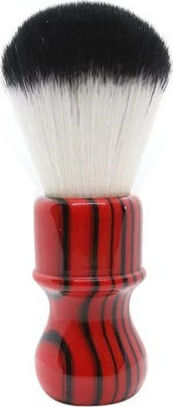 Yaqi Shaving Evil Zebra Shaving Brush with Synthetic Hair Bristles 26mm Red