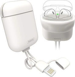 Remax RC-A6 Hülle Silikon in Weiß Farbe für Apple AirPods 1 / AirPods 2 Remax RC-A6 Hülle Silikon in Weiß Farbe für Apple AirPods 1 / AirPods 2