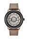 Curren Ανδρικό Ρολόι 48mm Μπαταρίας με Δερμάτινο Λουράκι Gray