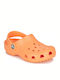 Crocs Παιδικά Ανατομικά Σαμπό Θαλάσσης Classic Πορτοκαλί