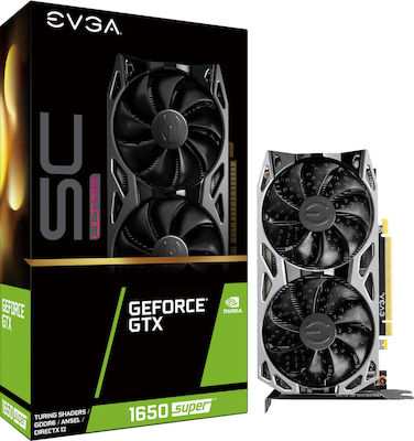 EVGA GeForce GTX 1650 Super 4GB GDDR6 SC Ultra Gaming Κάρτα Γραφικών PCI-E x16 3.0 με HDMI και DisplayPort