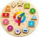 Andreu Toys Baby-Spielzeug Daily Actions Clock aus Holz für 24++ Monate
