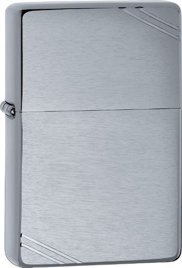 Zippo Vintage Brichetă Rezistentă La Vânt Cu Flacără Brushed Chrome Slashes