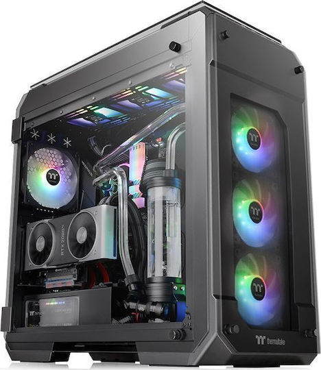 Thermaltake View 71 Tempered Glass ARGB Gaming Voller Turm Computergehäuse Schwarz