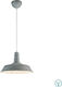 Trio Lighting Will Pendant Light Single-Light Bell for Socket E27 Gray