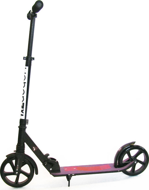 Scooter with Front Suspension and Large Wheels Black Skroutz.gr