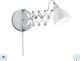 Trio Lighting Scizzor Single Spot with Socket E14 in White Color