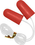 Total Earplugs with Cord Red TSP707