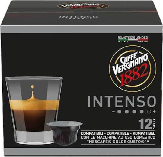 Caffe Vergnano 1882 Κάψουλες Espresso Intenso Συμβατές με Μηχανή Dolce Gusto 12caps