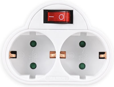 Sonora PAW201 2-Outlet T-Shaped Wall Plug White