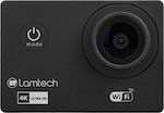 Lamtech LAM021165 Action Camera 4K Ultra HD Υποβρύχια (με Θήκη) με WiFi Μαύρη με Οθόνη 2"