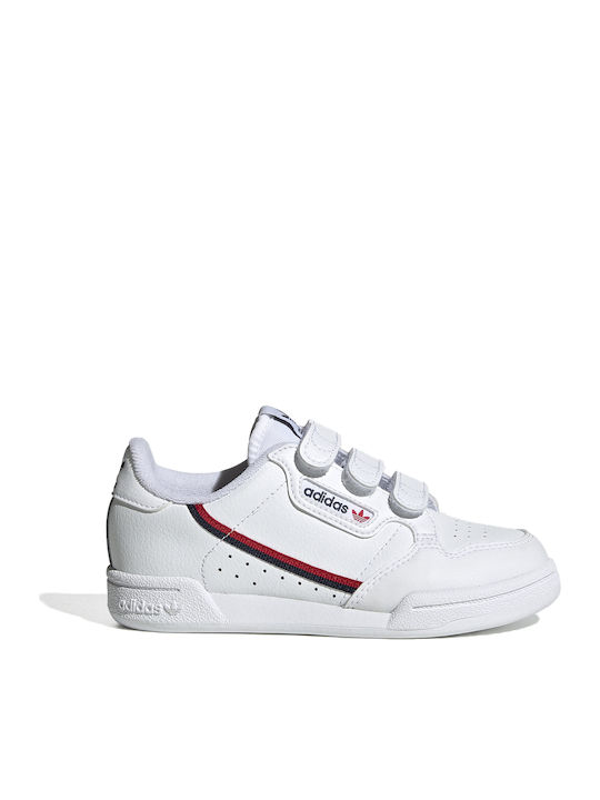 Adidas Παιδικά Sneakers Continental 80 CF C με Σκρατς Cloud White / Cloud White / Scarlet