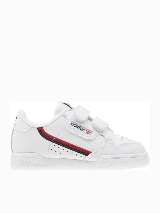 Adidas Παιδικά Sneakers Continental 80 με Σκρατς Cloud White / Scarlet