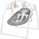 Lionelo Ηλεκτρικό Relax Μωρού Κούνια Ruben με Μουσική Grey & Rose για Παιδί έως 12kg