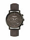 Kenneth Cole Ανδρικό Ρολόι 42.5mm Μπαταρίας με Καφέ Δερμάτινο Λουράκι