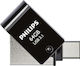 Philips 2-in-1 64GB USB 3.1 Stick with connection USB-C Black