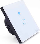 Sonoff Touch Χωνευτός Διακόπτης Τοίχου Wi-Fi για Έλεγχο Φωτισμού με Πλαίσιο και Ένα Πλήκτρο Αφής Λευκός