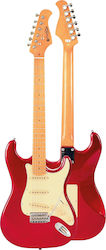 Prodipe ST80MA Electric Guitar Stratocaster with SSS Pickup Configuration Candy Apple Red APA2019-02314