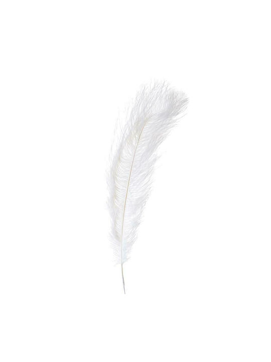 Inart Decorative Feather White 80cm 1pcs