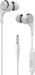 Yookie YK910 In-ear Handsfree με Βύσμα 3.5mm Λευκό