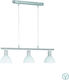 Trio Lighting Dallas Pendant Light Three-Light Rail for Socket E14, E.14 Silver