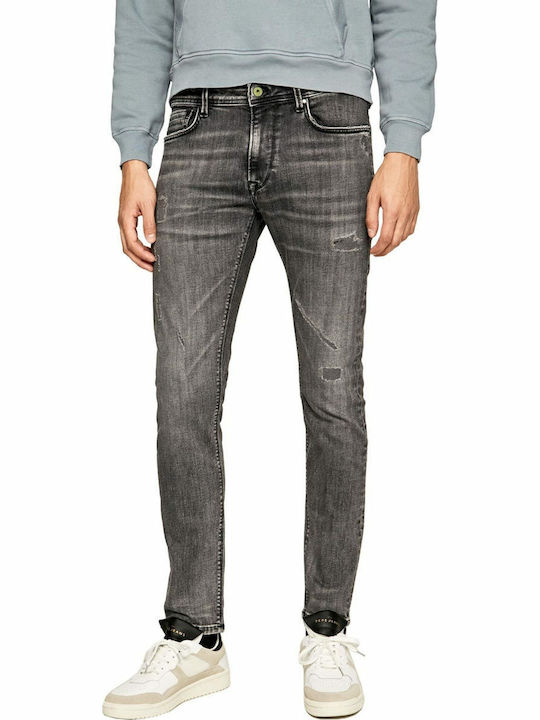 Pepe Jeans Stanley Pantaloni de Bărbați din Jean în Linie Tapered Gri