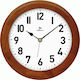 Justaminute Wall Clock Wooden Brown Ø30cm