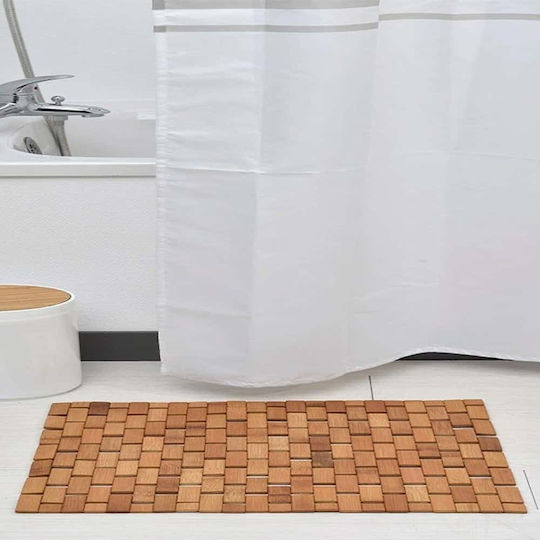Evideco Badematten Hölzernes Platz Bamboo 7408195 Braune 45x45cm