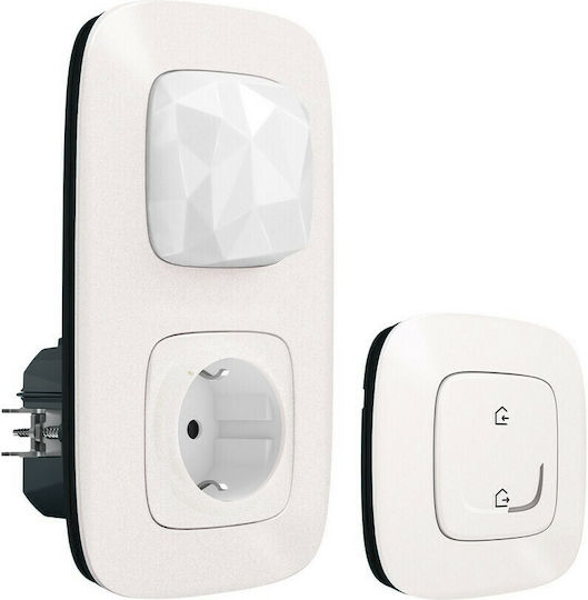 Legrand Valena Allure Connected Starter Pack Einzeln Gemauert Stromsteckdose WLAN Automatische Terminals mit Schalter Weiß 1Stück