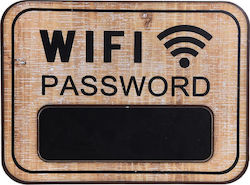 Πινακίδα "WiFi" Ξύλινη Πινακίδα Τοίχου Wifi