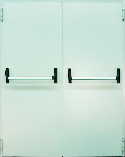 Double-Leaf Fire Safety Door W160xH205cm Grey Light MBK06-DL205-160