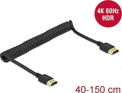 DeLock 84967 HDMI 1.3 HDMI мъжки - HDMI мъжки 0.4м Черен