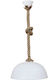 Heronia Pendant Light White with Rope for Socket E27 30x66cm