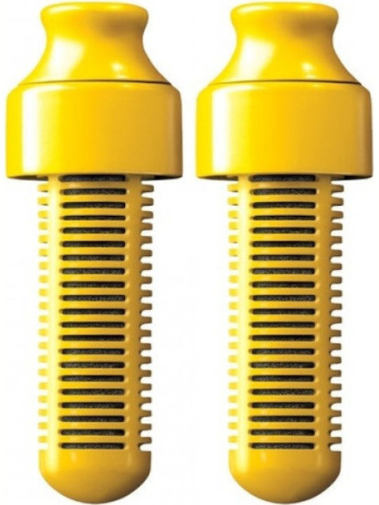 Bobble Ersatz-Wasserfilter für Flasche aus Aktivkohle 2Stück Yellow
