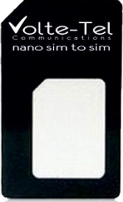 Volte-Tel Nano SIM to SIM Adaptor SIM Adapter σε Μαύρο χρώμα