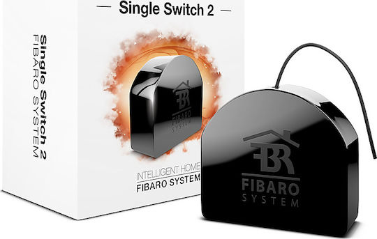 Fibaro Single Switch 2 Black Smart Întrerupător Intermediar cu Wi-Fi și Z-Wave FGS-213