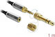 DeLock DeLock 3,5mm Klinkenkabel - 3,5mm Buchse Schwarz 1m mit Vergoldeten Anschlüssen 85780