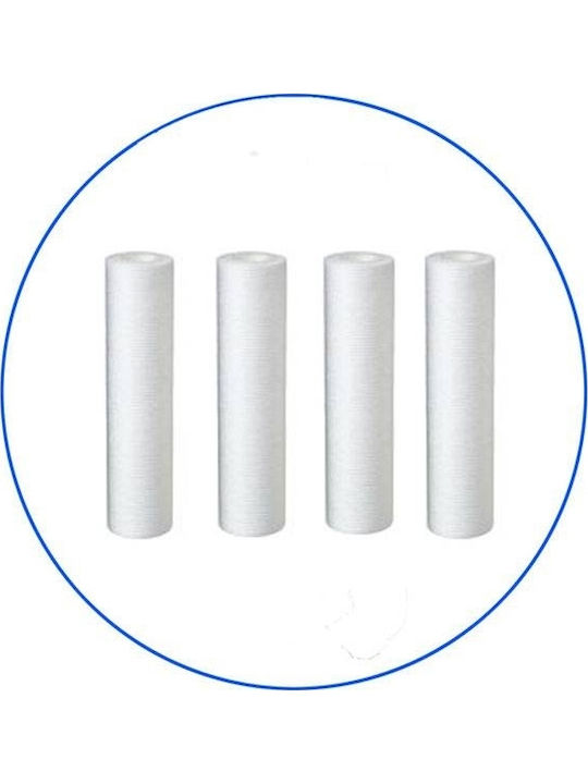 Aqua Filter Ανταλλακτικό Φίλτρο Νερού Κεντρικής Παροχής από Πολυπροπυλένιο 10" FCPS5 5 μm 4τμχ