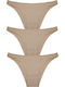 Helios Baumwolle Damen Slip 3Pack Beige