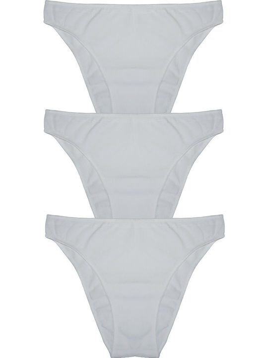 Helios Βαμβακερά Γυναικεία Slip 3Pack Λευκά