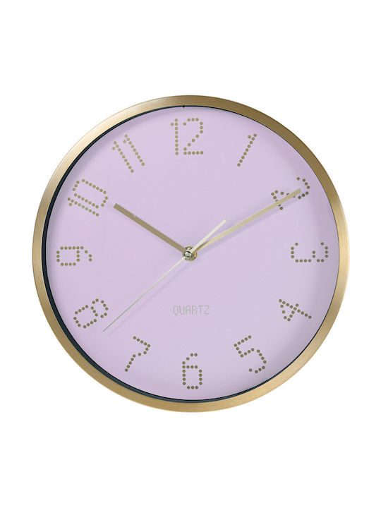 Wall Clock Metallic Pink Ø30cm