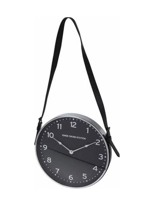 Wanduhr Metallisch Schwarz Ø30cm