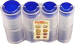 Plastic Portable Coin Holder with 8 Number of Spit Eurocash Mini