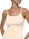 Helios Women's T-Shirt with Spaghetti Strap Beige