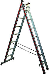 Emeka Leiter umwandelbar in doppelt und einfach 2 Stück. Leiter Aluminium mit 2x12 Stufen