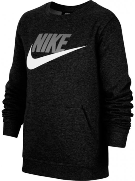 Nike Fleece Kinder Sweatshirt mit Taschen Schwarz Sportswear Club