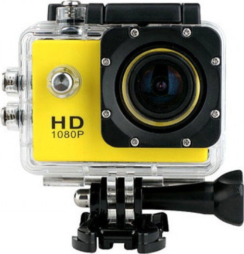 SDV4 Action Camera Full HD (1080p) Underwater (with Case) with Screen 1.5" Yellow