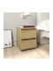 Wooden Sonoma Oak Bedside Table 30x30x40cm